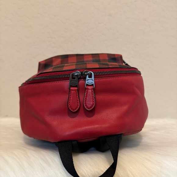 Coach Medium Charlie Backpack With Gingham Print - Picture 6 of 11